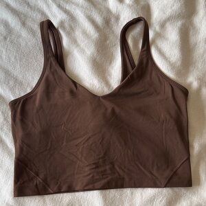 Lululemon Align Cropped Tank in Brown